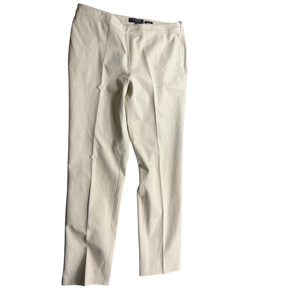 Lafayette‎ 148 New York Bleecker Women's 6 Ivory Cropped Ankle Pants Career